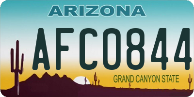 AZ license plate AFC0844