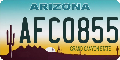 AZ license plate AFC0855