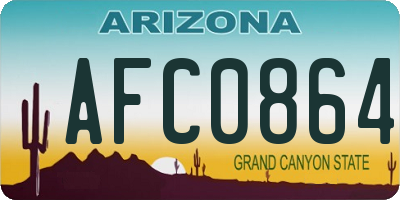 AZ license plate AFC0864