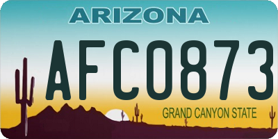 AZ license plate AFC0873