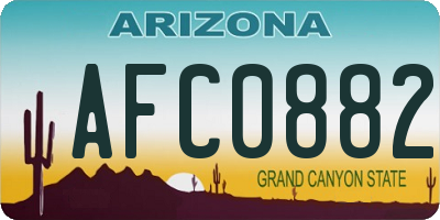 AZ license plate AFC0882
