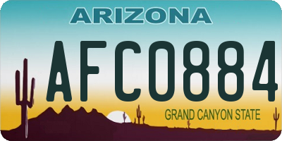 AZ license plate AFC0884