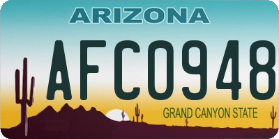 AZ license plate AFC0948