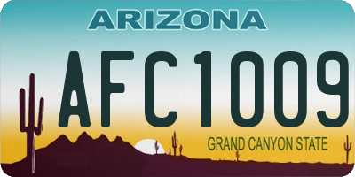 AZ license plate AFC1009