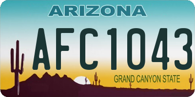 AZ license plate AFC1043