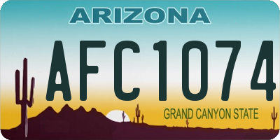 AZ license plate AFC1074