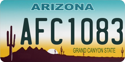 AZ license plate AFC1083