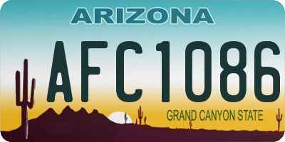 AZ license plate AFC1086
