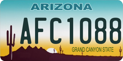 AZ license plate AFC1088