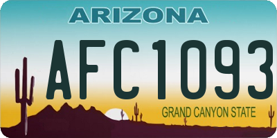 AZ license plate AFC1093
