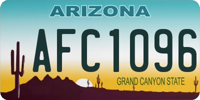 AZ license plate AFC1096
