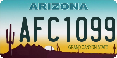 AZ license plate AFC1099