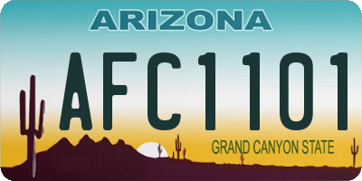 AZ license plate AFC1101