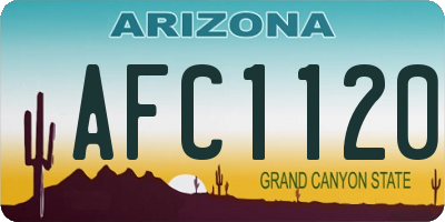 AZ license plate AFC1120