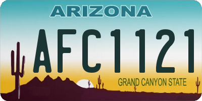 AZ license plate AFC1121