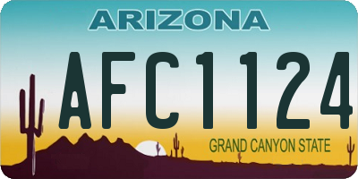 AZ license plate AFC1124