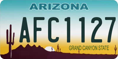AZ license plate AFC1127