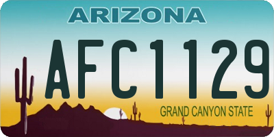 AZ license plate AFC1129