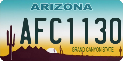 AZ license plate AFC1130