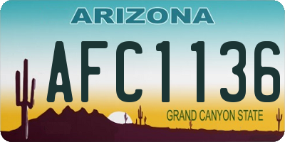 AZ license plate AFC1136