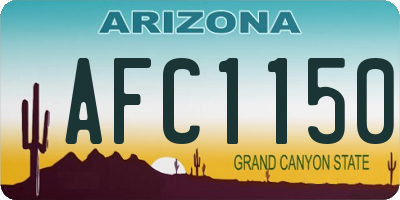 AZ license plate AFC1150
