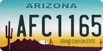 AZ license plate AFC1165