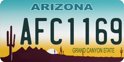 AZ license plate AFC1169