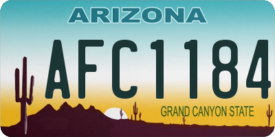 AZ license plate AFC1184