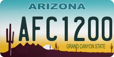 AZ license plate AFC1200