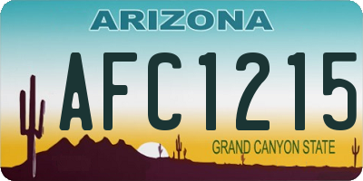 AZ license plate AFC1215