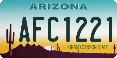 AZ license plate AFC1221