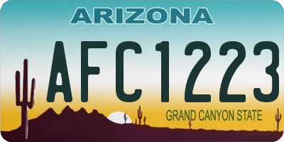 AZ license plate AFC1223