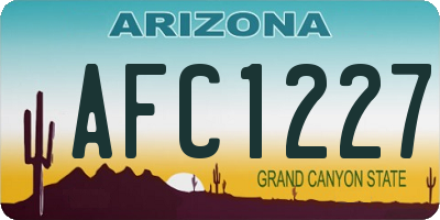 AZ license plate AFC1227