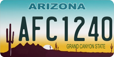 AZ license plate AFC1240