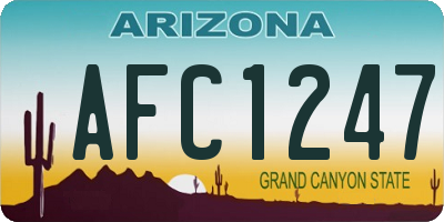 AZ license plate AFC1247