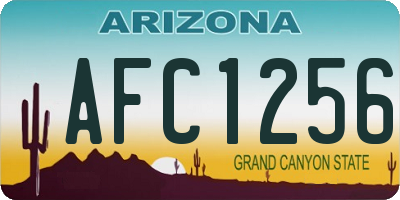 AZ license plate AFC1256