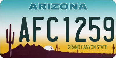AZ license plate AFC1259
