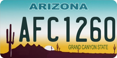 AZ license plate AFC1260