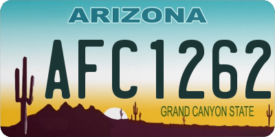 AZ license plate AFC1262