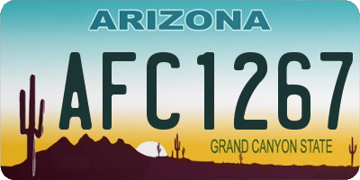 AZ license plate AFC1267