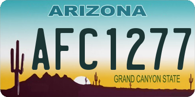 AZ license plate AFC1277