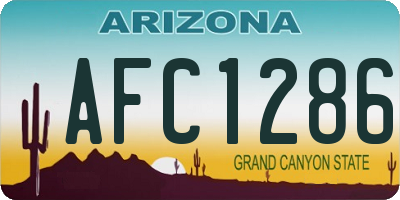 AZ license plate AFC1286