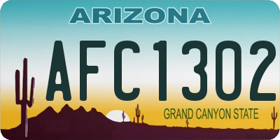 AZ license plate AFC1302