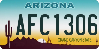 AZ license plate AFC1306
