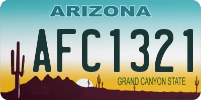 AZ license plate AFC1321