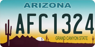 AZ license plate AFC1324