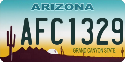 AZ license plate AFC1329