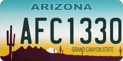 AZ license plate AFC1330