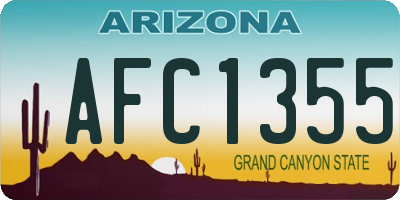 AZ license plate AFC1355