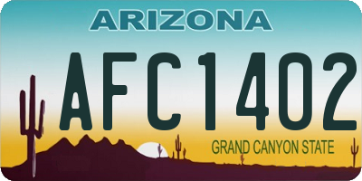 AZ license plate AFC1402